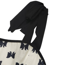 Load image into Gallery viewer, Shoulder Strap Bow Decoration With Bow Print Elegant Summer Dress
