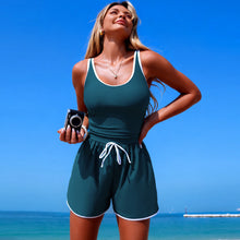 Load image into Gallery viewer, Women's Minimalist Sports One-Piece Swimsuit – Solid Color Sleeveless
