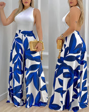 Load image into Gallery viewer, Ladies Fashion Patchwork Halter Jumpsuit
