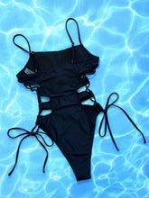 Load image into Gallery viewer, Cutout Lace-Up Spaghetti Strap : One-Piece Swimsuit
