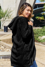 Load image into Gallery viewer, Red Double Take Full Size Hooded Teddy Bear Jacket with Thumbholes Ultra-Cozy &amp; Stylish Comfortable Outerwear
