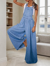 Load image into Gallery viewer, Women’s wide leg denim overalls
