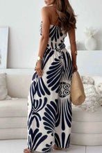 Load image into Gallery viewer, Printed Smocked : Tube Wide Leg Jumpsuit

