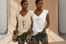 Load image into Gallery viewer, 2-Pack Women's V-Neck Sleeveless Tank Tops – Loose Fit Casual Summer Beach Shirts
