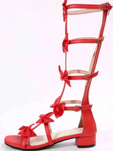 Load image into Gallery viewer, Chic Bow Heels: Strappy Sandals
