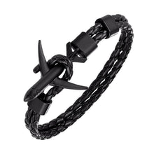 Load image into Gallery viewer, Modern Fashion Elegant Airplane Anchor Luxury Bracelets For Women Charm Leather Amazing Bracelets For Men Metal Hooks Hope homme jewelry Aviation style
