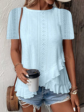 Load image into Gallery viewer, Women’s Casual Solid Color Short Sleeve Crew Neck Top
