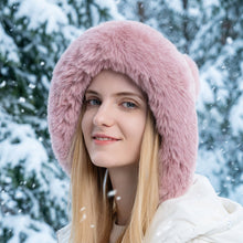 Load image into Gallery viewer, Triple Pom-Pom Fleece Knit Hat with Ear Straps
