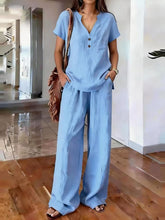 Load image into Gallery viewer, Women’s Casual Solid Color Two Piece Set
