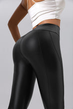 Load image into Gallery viewer, Women’s Patchwork Leather Pants for Running, Fitness and Yoga
