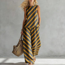 Load image into Gallery viewer, Women's Sleeveless Printed Tank Top &amp; Wide-Leg Pants Two-Piece Set
