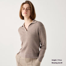 Load image into Gallery viewer, Women’s Ribbed Half-Open Collar Sweater
