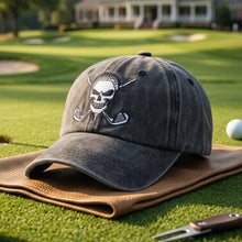Load image into Gallery viewer, Halloween Golf Skull Embroidered Baseball Cap
