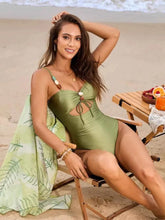 Load image into Gallery viewer, Cutout Sweetheart One-Piece Swimwear and Cover-Up Swim Set
