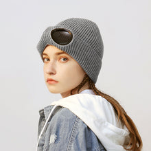 Load image into Gallery viewer, Women’s Pilot Wool Knit Hat – Winter Warm Knitted Aviator-Style Hat

