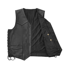 Load image into Gallery viewer, Deadwood Men's Motorcycle Western Style Leather Vest
