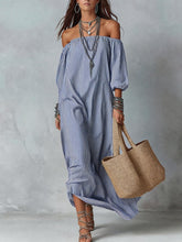 Load image into Gallery viewer, Women's Striped Loose-Fit Flared Maxi Dress – Holiday &amp; Vacation
