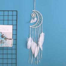 Load image into Gallery viewer, Decoration Home Dream Catchers Hanging Wall Decor Art Pendant Handmade Traditional White Cloud Dream Catcher With Led String Lights Wall Hanging Kids Room Decor Nursery Wall Art Ornament Decor Craft Gift Cute Wind Chimes National Feather Kids Girls
