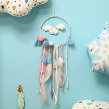 Load image into Gallery viewer, Decoration Home Dream Catchers Hanging Wall Decor Art Pendant Handmade Traditional White Cloud Dream Catcher With Led String Lights Wall Hanging Kids Room Decor Nursery Wall Art Ornament Decor Craft Gift Cute Wind Chimes National Feather Kids Girls
