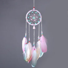 Load image into Gallery viewer, Decoration Home Dream Catchers Hanging Wall Decor Art Pendant Handmade Traditional White Cloud Dream Catcher With Led String Lights Wall Hanging Kids Room Decor Nursery Wall Art Ornament Decor Craft Gift Cute Wind Chimes National Feather Kids Girls
