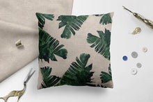 Load image into Gallery viewer, Decorative Linen Cotton Pillow Case Green Throw Pillowcase Outdoor Throw Pillow Cases Decorative Cushion Cover Cotton Linen Farmhouse Home Decor For Couch Sofa Bedroom Farmhouse Style Cushion Cover
