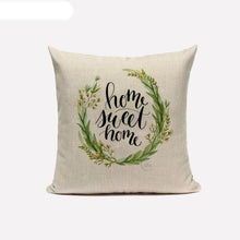 Load image into Gallery viewer, Decorative Linen Cotton Pillow Case Green Throw Pillowcase Outdoor Throw Pillow Cases Decorative Cushion Cover Cotton Linen Farmhouse Home Decor For Couch Sofa Bedroom Farmhouse Style Cushion Cover
