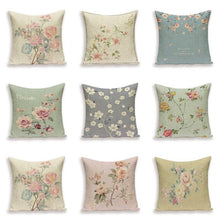 Load image into Gallery viewer, Decorative Plant Flower Throw Pillow Cover Soft Linen Cushion Cover For Living Room Couch Sofa Patio Outdoor Home Decor  Decorative Plant Flower Throw Pillow Covers For Couch Sofa Bed Modern Quality Design Cushion Cover 45x45cm

