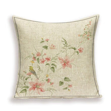 Load image into Gallery viewer, Decorative Plant Flower Throw Pillow Cover Soft Linen Cushion Cover For Living Room Couch Sofa Patio Outdoor Home Decor  Decorative Plant Flower Throw Pillow Covers For Couch Sofa Bed Modern Quality Design Cushion Cover 45x45cm
