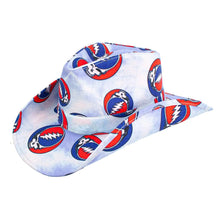 Load image into Gallery viewer, Peter Grimm Grateful Dead SYF (Steal Your Face) Drifter - Cotton Cowboy Hat

