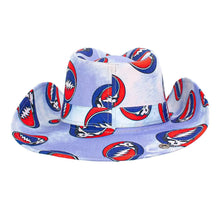 Load image into Gallery viewer, Peter Grimm Grateful Dead SYF (Steal Your Face) Drifter - Cotton Cowboy Hat
