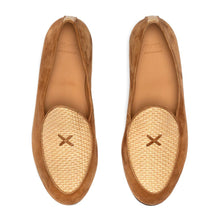 Load image into Gallery viewer, Women's Cognac Raffia Milano Loafer
