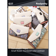 Load image into Gallery viewer, Delightful Small Floral PU Leather Money Purse For Women And Girls Fashion Designer Buckle Wallets for Female
