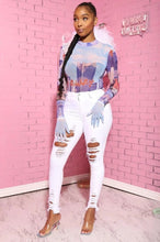 Load image into Gallery viewer, Denim Pencil Pants Slim Long Trousers Ripped Hole Stretch Feet Pants Female
