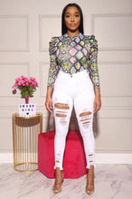 Load image into Gallery viewer, Denim Pencil Pants Slim Long Trousers Ripped Hole Stretch Feet Pants Female
