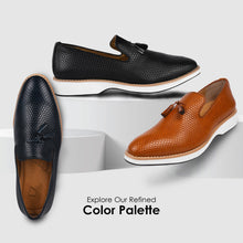 Load image into Gallery viewer, Denis Mens knitted Upper Eva Sole Tassel Loafers
