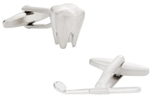 Load image into Gallery viewer, Dentist Cufflinks - Tool and Tooth
