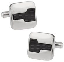 Load image into Gallery viewer, Designer Carbon Fiber Cufflinks
