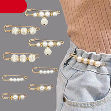 Load image into Gallery viewer, Detachable Metal Pins Pants Pin Retractable Button Sewing-Free Buckles for Jeans Perfect Fit Reduce Waist Trouser Opening Pin Fixed Buckle Large Trousers Waist Small Safety Pin
