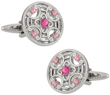 Load image into Gallery viewer, Detailed Pink Cufflinks
