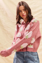 Load image into Gallery viewer, SO ME Strawberry Fruit All Over Button Sweater Cardigan
