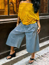 Load image into Gallery viewer, Women's Wide-Leg Cargo-Style Pants with Zipper &amp; Button Detail
