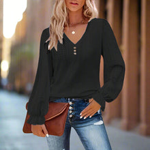 Load image into Gallery viewer, Plus Size Women's V-Neck Solid Top
