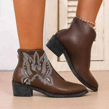 Load image into Gallery viewer, Western Embroidered : Ankle Boots

