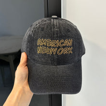 Load image into Gallery viewer, American Retro Washed Denim Peaked Cap — Korean Style Vintage Baseball Hat

