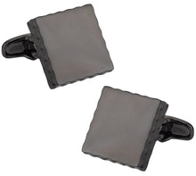Load image into Gallery viewer, Diamond Edge Gunmetal Cufflinks
