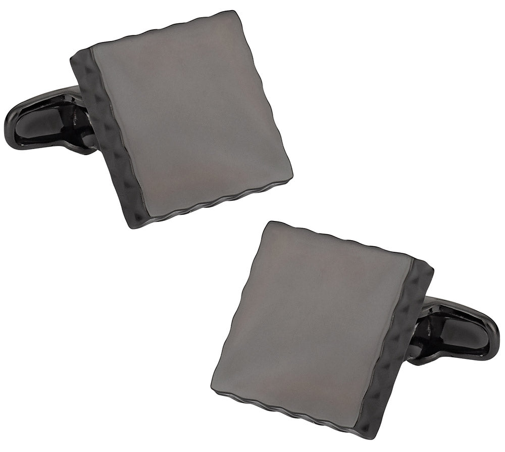 Diamond Edge Gunmetal Cufflinks