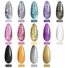 Load image into Gallery viewer, Diamond Gel Nail Polish 5ML Permanent Varnish Painting UV Manicure Reflective Sparkling Luxury Design Nail Gels for Women and Girls
