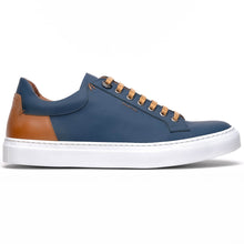 Load image into Gallery viewer, 65-229-NVY Diaz Rubberized Calfskin Sneaker Navy
