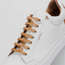 Load image into Gallery viewer, 65-229-WHT Diaz Rubberized Calfskin Sneaker White
