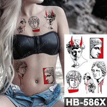 Load image into Gallery viewer, Different Stylish Waterproof Temporary Tattoo Sticker Heart Knife Angel Makeup Tattoos For Women Men

